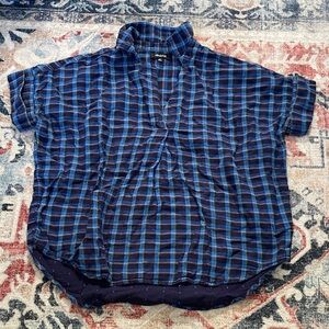 Madewell Blue and Black Plaid Womans Shirt